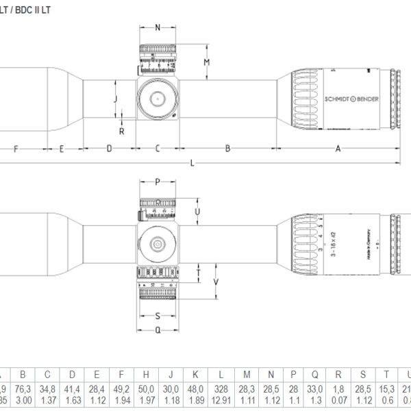 Schmidt & Bender 3-18x42 Meta SFP LP7 1cm CW BDC II-B / BDC 11LT 30mm Rifle Scope RRP £2999.99 - Image 4